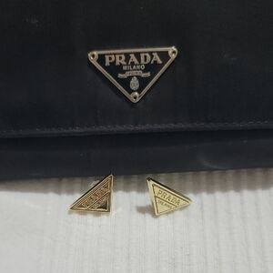 Parda 100% Authentic Upcycled Gold Plated and Black Earrings